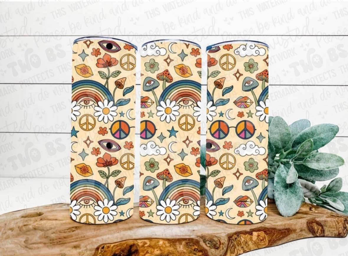 Retro Hippy Tumbler