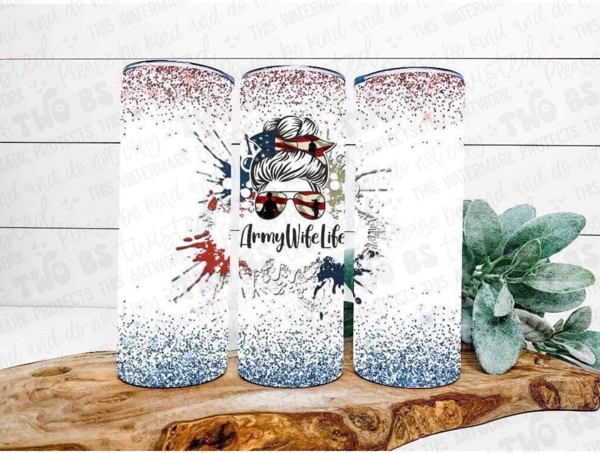 Army Wife Life Tumbler