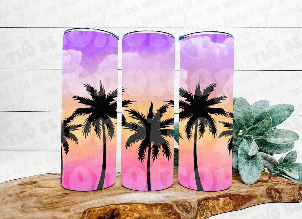 Palm Tree Sunset Tumbler
