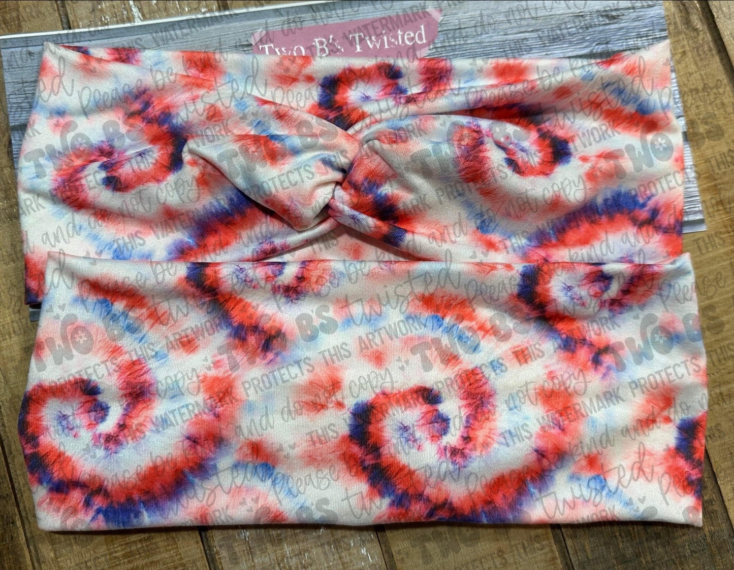 American Tie Dye Twist Headband