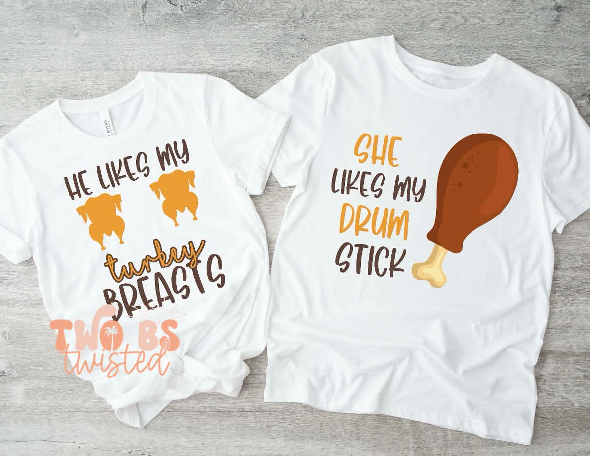 Turkey Breast & Drumstick Couples Shirts