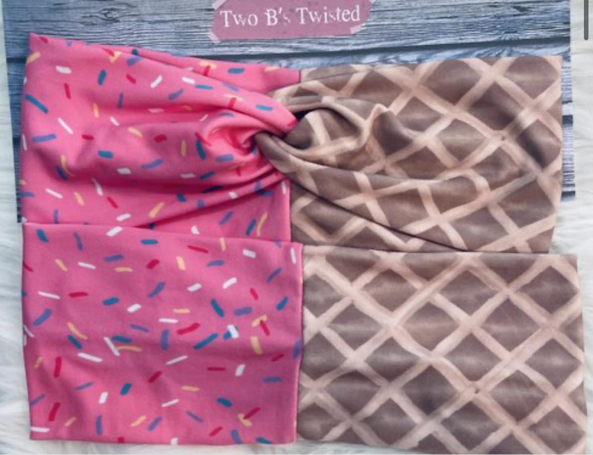 I Scream For Icecream Twist Headband