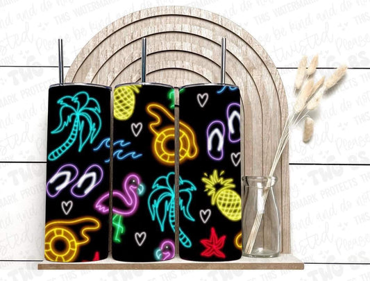 Neon Beach Tumbler