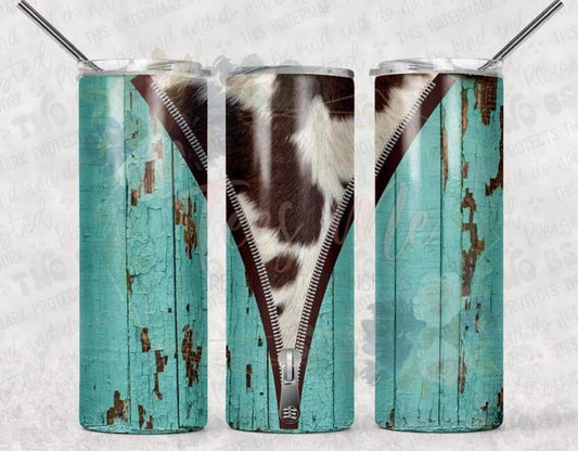 Cow Zipper Tumbler