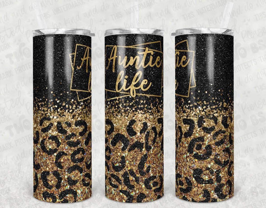 Leopard Auntie Life Tumbler