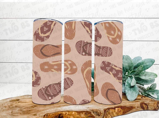 Brown Flip Flop Tumbler