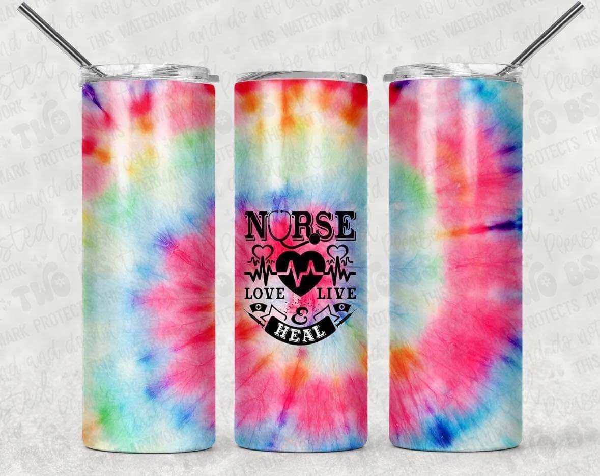 Nurse Tie Dye Tumbler