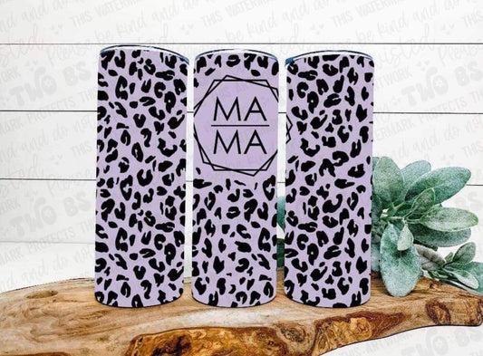 Light Purple Mama Leopard Tumbler
