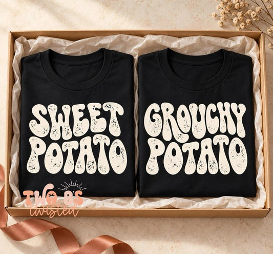 Sweet Potato & Grouchy Potato Couples Shirts