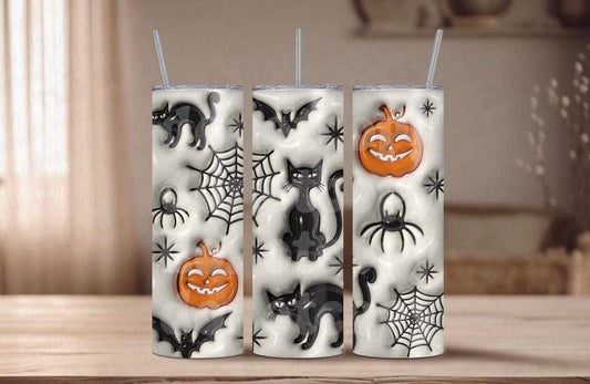 3D Halloween Design Tumbler