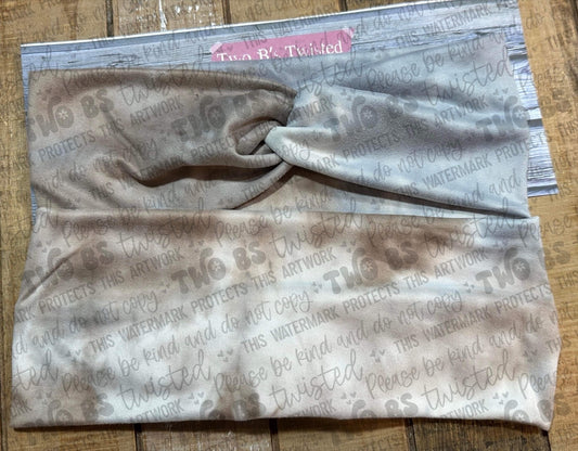 Neutral Tie-Dye Twist Headband