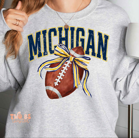 Michigan bow & Football